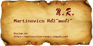 Martinovics Rómeó névjegykártya